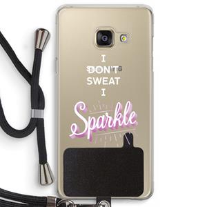 CaseCompany Sparkle quote: Samsung Galaxy A3 (2016) Transparant Hoesje met koord