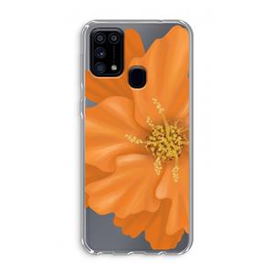 CaseCompany Orange Ellila flower: Samsung Galaxy M31 Transparant Hoesje