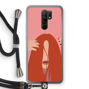 CaseCompany Woke up like this: Xiaomi Redmi 9 Transparant Hoesje met koord