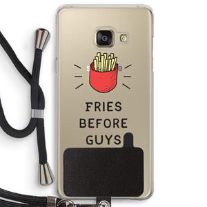 CaseCompany Fries before guys: Samsung Galaxy A3 (2016) Transparant Hoesje met koord