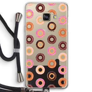 CaseCompany Donuts: Samsung Galaxy A3 (2016) Transparant Hoesje met koord