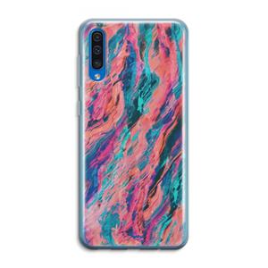 CaseCompany Electric Times: Samsung Galaxy A50 Transparant Hoesje