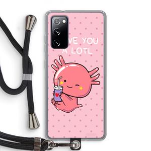 CaseCompany Love You A Lotl: Samsung Galaxy S20 FE / S20 FE 5G Transparant Hoesje met koord