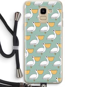 CaseCompany Pelican: Samsung Galaxy J6 (2018) Transparant Hoesje met koord