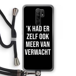 CaseCompany Meer verwacht - Zwart: Xiaomi Redmi 9 Transparant Hoesje met koord