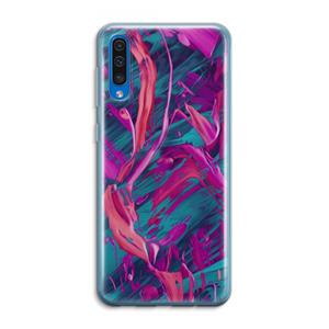 CaseCompany Pink Clouds: Samsung Galaxy A50 Transparant Hoesje