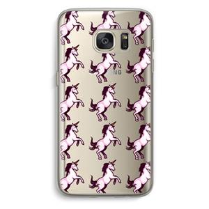 CaseCompany Musketon Unicorn: Samsung Galaxy S7 Transparant Hoesje