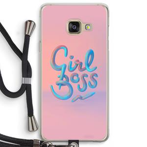 CaseCompany Girl boss: Samsung Galaxy A3 (2016) Transparant Hoesje met koord