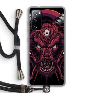 CaseCompany Hell Hound and Serpents: Samsung Galaxy S20 FE / S20 FE 5G Transparant Hoesje met koord