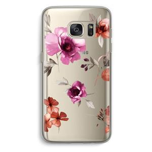 CaseCompany Geschilderde bloemen: Samsung Galaxy S7 Transparant Hoesje