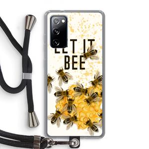 CaseCompany Let it bee: Samsung Galaxy S20 FE / S20 FE 5G Transparant Hoesje met koord