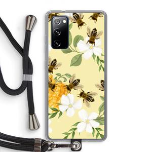 CaseCompany No flowers without bees: Samsung Galaxy S20 FE / S20 FE 5G Transparant Hoesje met koord