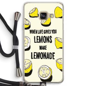 CaseCompany Lemonade: Samsung Galaxy A3 (2016) Transparant Hoesje met koord