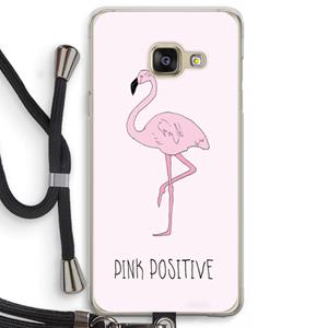 CaseCompany Pink positive: Samsung Galaxy A3 (2016) Transparant Hoesje met koord
