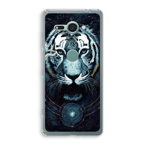 CaseCompany Darkness Tiger: Sony Xperia XZ2 Compact Transparant Hoesje