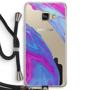 CaseCompany Zweverige regenboog: Samsung Galaxy A3 (2016) Transparant Hoesje met koord