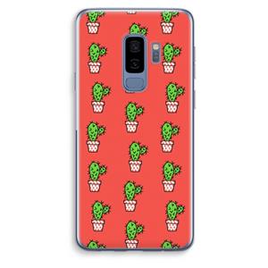 CaseCompany Mini cactus: Samsung Galaxy S9 Plus Transparant Hoesje
