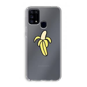 CaseCompany Banana: Samsung Galaxy M31 Transparant Hoesje