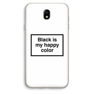 CaseCompany Black is my happy color: Samsung Galaxy J7 (2017) Transparant Hoesje