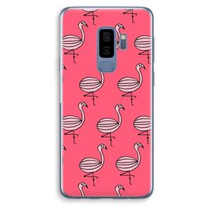 CaseCompany Flamingo: Samsung Galaxy S9 Plus Transparant Hoesje