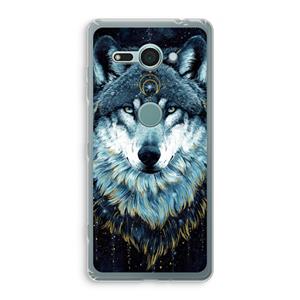 CaseCompany Darkness Wolf: Sony Xperia XZ2 Compact Transparant Hoesje