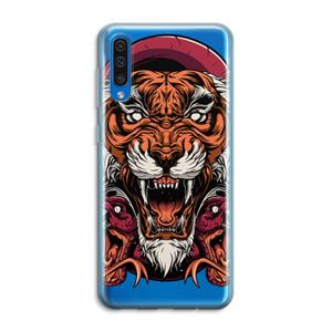 CaseCompany Tiger and Rattlesnakes: Samsung Galaxy A50 Transparant Hoesje