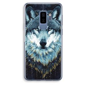 CaseCompany Darkness Wolf: Samsung Galaxy S9 Plus Transparant Hoesje