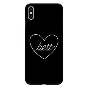 CaseCompany Best heart black: iPhone XS Max Tough Case