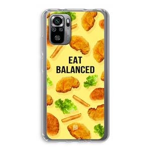 CaseCompany Eat Balanced: Xiaomi Redmi Note 10S Transparant Hoesje