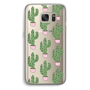 CaseCompany Cactus Lover: Samsung Galaxy S7 Transparant Hoesje