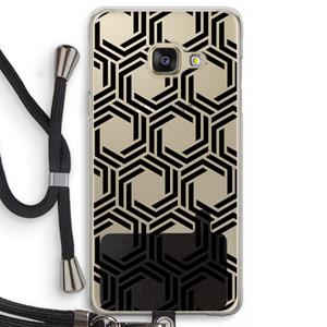 CaseCompany Geometrisch patroon: Samsung Galaxy A3 (2016) Transparant Hoesje met koord