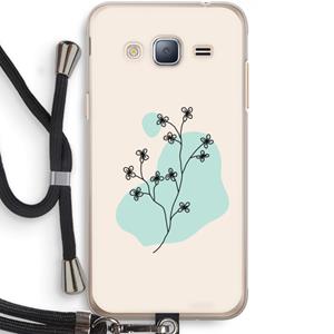CaseCompany Love your petals: Samsung Galaxy J3 (2016) Transparant Hoesje met koord