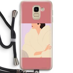 CaseCompany Cosy: Samsung Galaxy J6 (2018) Transparant Hoesje met koord