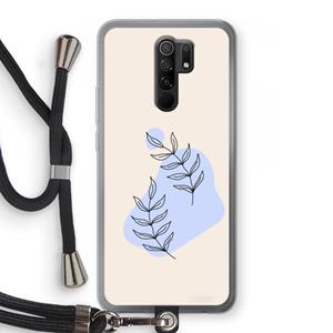 CaseCompany Leaf me if you can: Xiaomi Redmi 9 Transparant Hoesje met koord