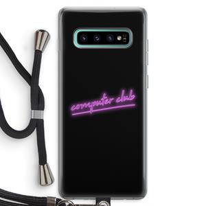 CaseCompany Vice Black: Samsung Galaxy S10 Plus Transparant Hoesje met koord