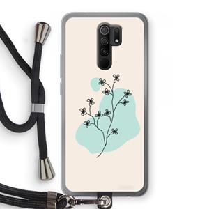 CaseCompany Love your petals: Xiaomi Redmi 9 Transparant Hoesje met koord