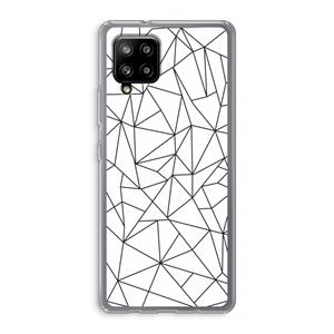 CaseCompany Geometrische lijnen zwart: Samsung Galaxy A42 5G Transparant Hoesje
