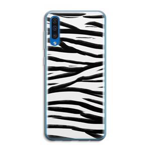 CaseCompany Zebra pattern: Samsung Galaxy A50 Transparant Hoesje