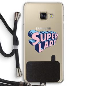 CaseCompany Superlady: Samsung Galaxy A3 (2016) Transparant Hoesje met koord
