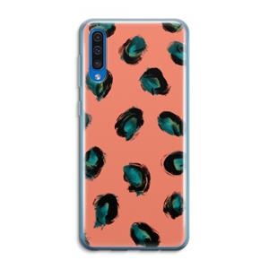 CaseCompany Pink Cheetah: Samsung Galaxy A50 Transparant Hoesje