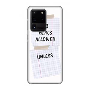 CaseCompany No Girls Allowed Unless: Volledig geprint Samsung Galaxy S20 Ultra Hoesje