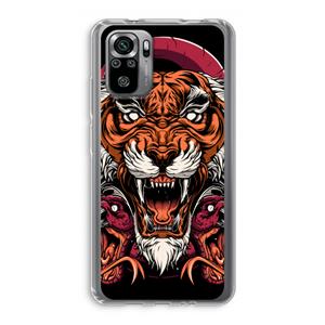 CaseCompany Tiger and Rattlesnakes: Xiaomi Redmi Note 10S Transparant Hoesje