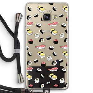 CaseCompany Sushi time: Samsung Galaxy A3 (2016) Transparant Hoesje met koord