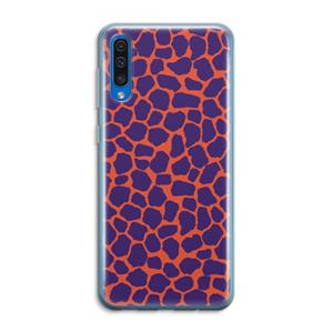 CaseCompany Purple Giraffe: Samsung Galaxy A50 Transparant Hoesje