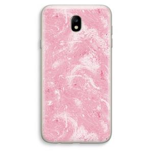 CaseCompany Abstract Painting Pink: Samsung Galaxy J7 (2017) Transparant Hoesje