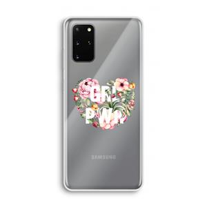 CaseCompany GRL PWR Flower: Samsung Galaxy S20 Plus Transparant Hoesje
