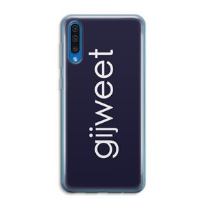 CaseCompany Gijweet: Samsung Galaxy A50 Transparant Hoesje