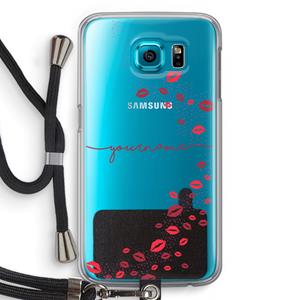 CaseCompany Kusjes: Samsung Galaxy S6 Transparant Hoesje met koord