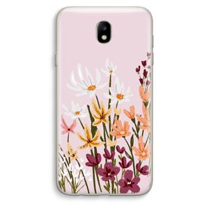 CaseCompany Painted wildflowers: Samsung Galaxy J7 (2017) Transparant Hoesje