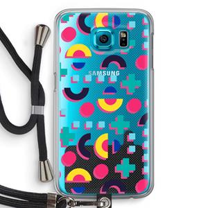 CaseCompany 8-bit N°2: Samsung Galaxy S6 Transparant Hoesje met koord